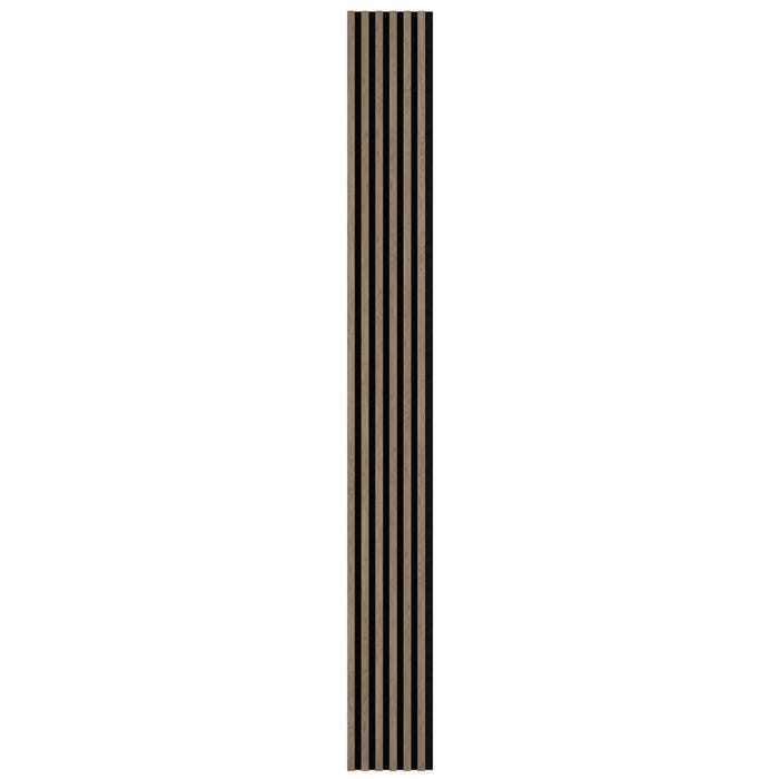 Panel lamelowy na filcowym podkładzie WL 2700x300 mm, dąb saragossa, tło czarne