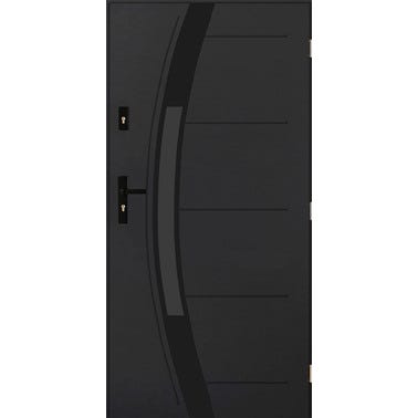 Drzwi zewnętrzne Strasburg Black antracyt 90 prawe