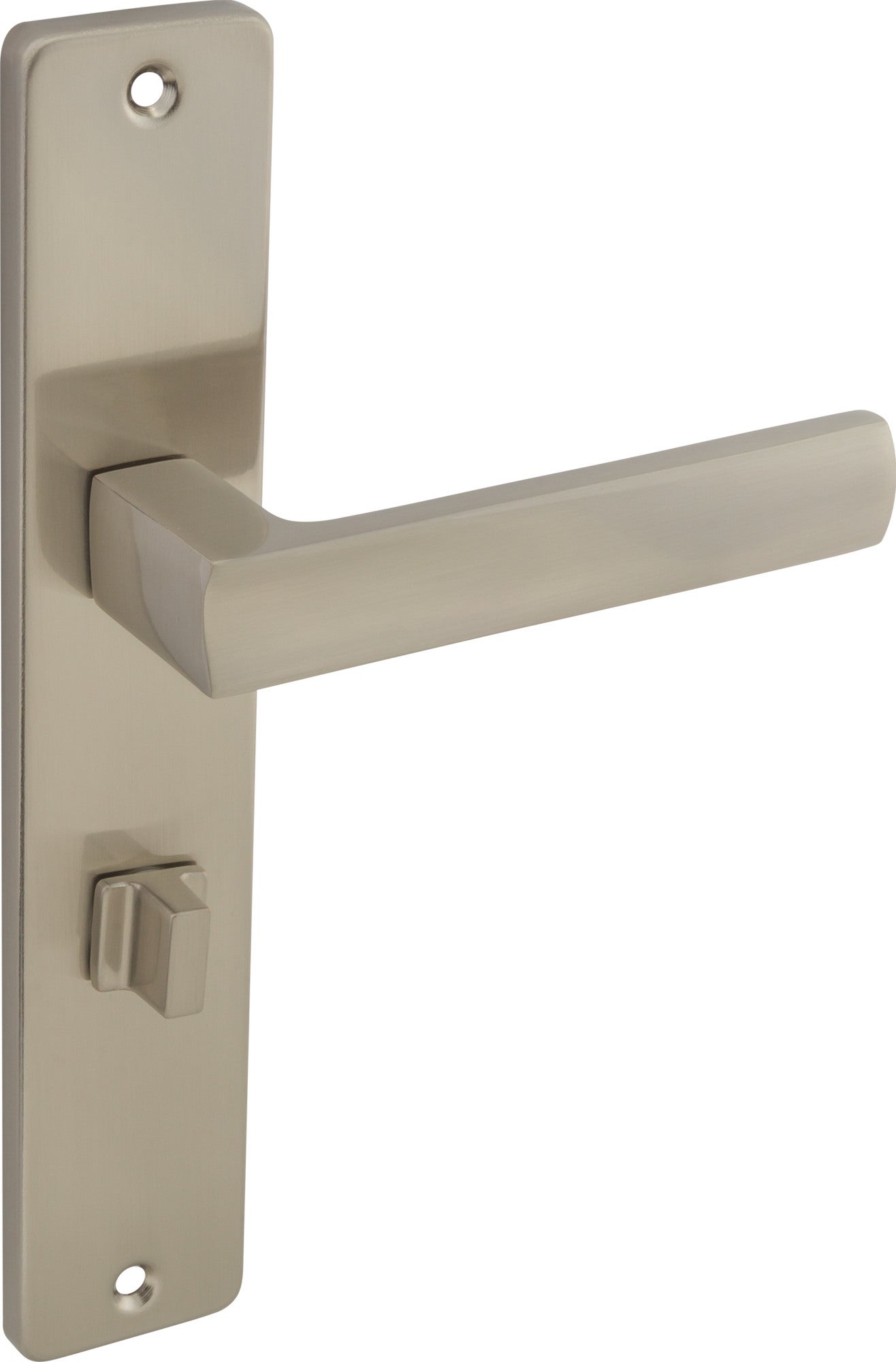 Klamka Eureka z krótkim szyldem wc nikiel 1