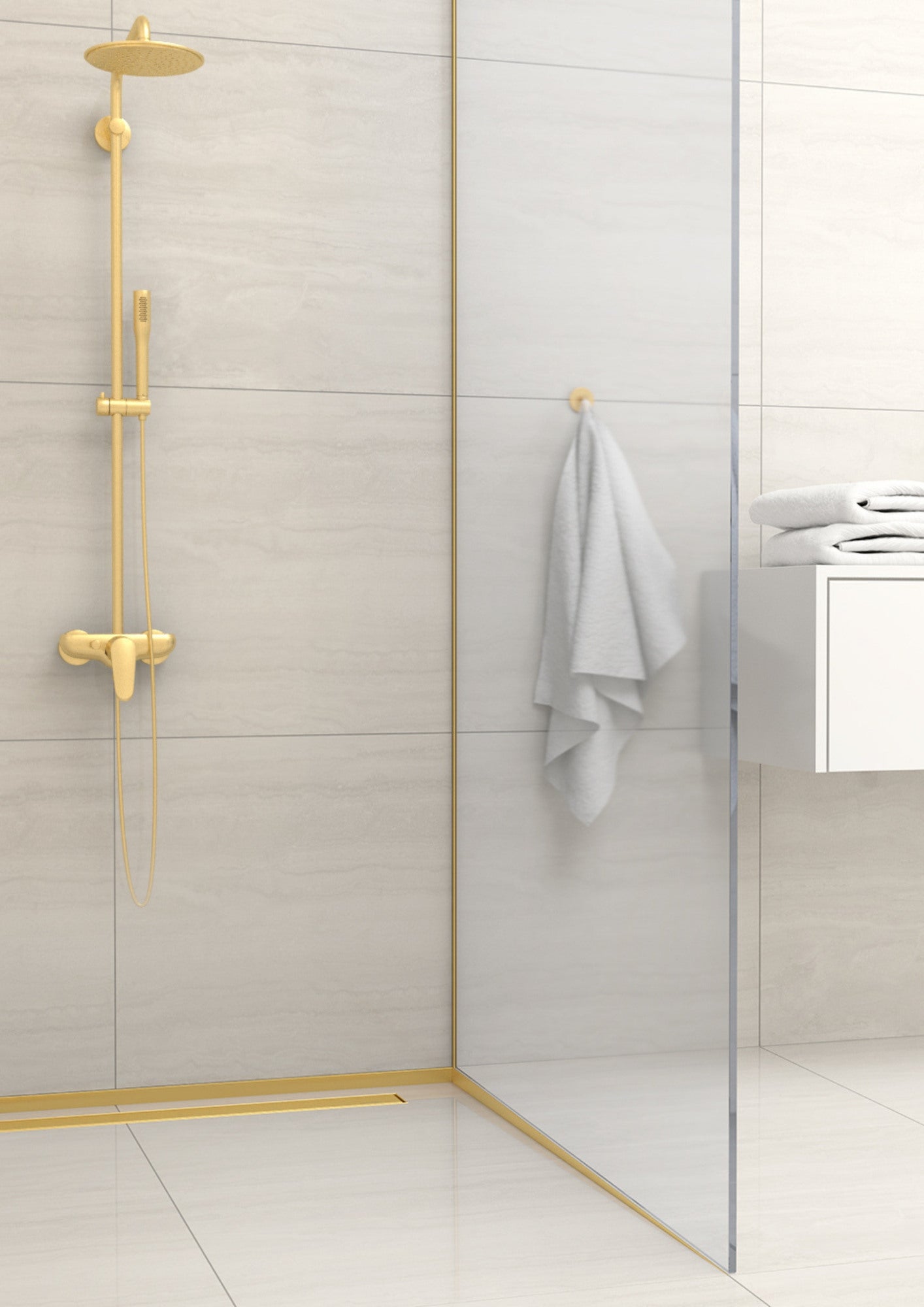 Listwa spadkowa podłogowa prawa 120 cm złota 1