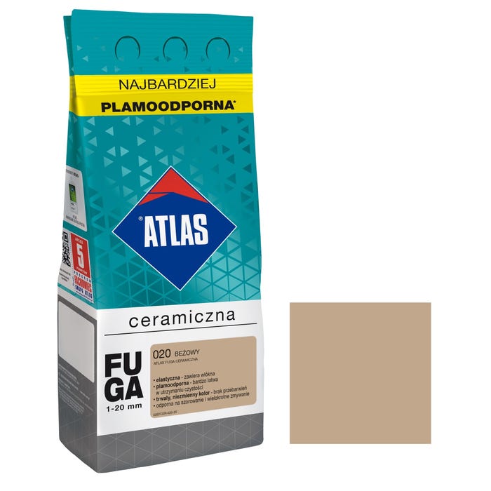 Fuga ceramiczna Atlas 020 beżowy 2kg
