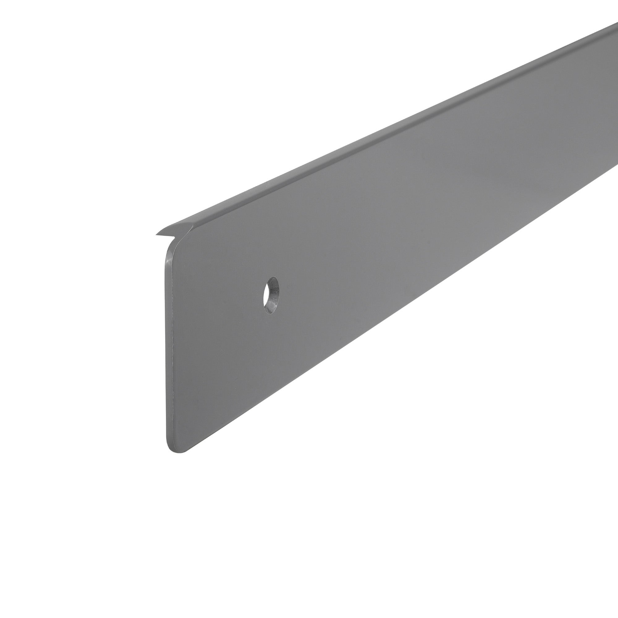 Listwa do blatu aluminiowa boczna prawa 38mm Cezar Szary Ciemny RAL7037 0,62m 0