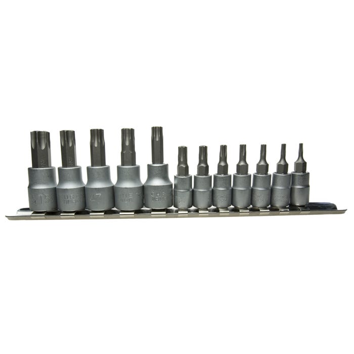 Zestaw końcówek Torx na nasadce 1/4 cala 35 mm, 12 szt.