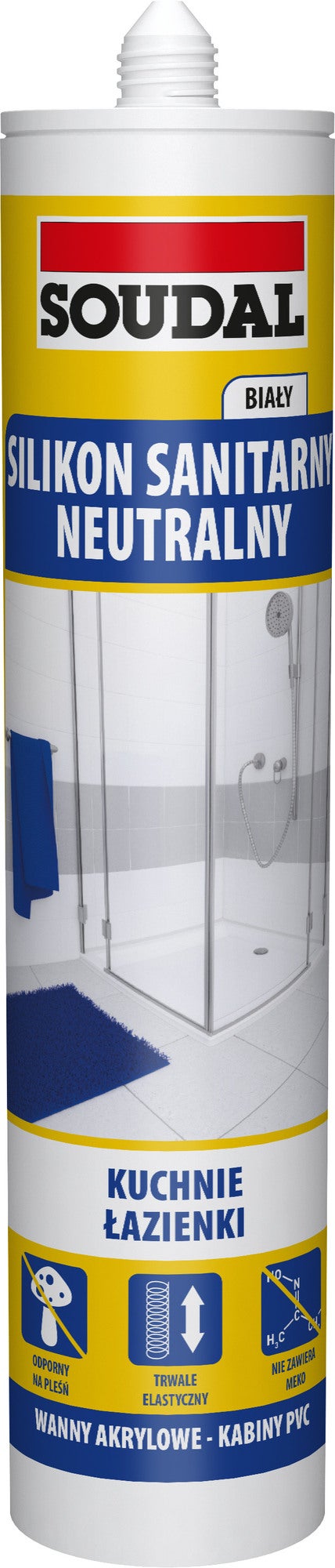 Silikon sanitarny Soudal biały 280ml