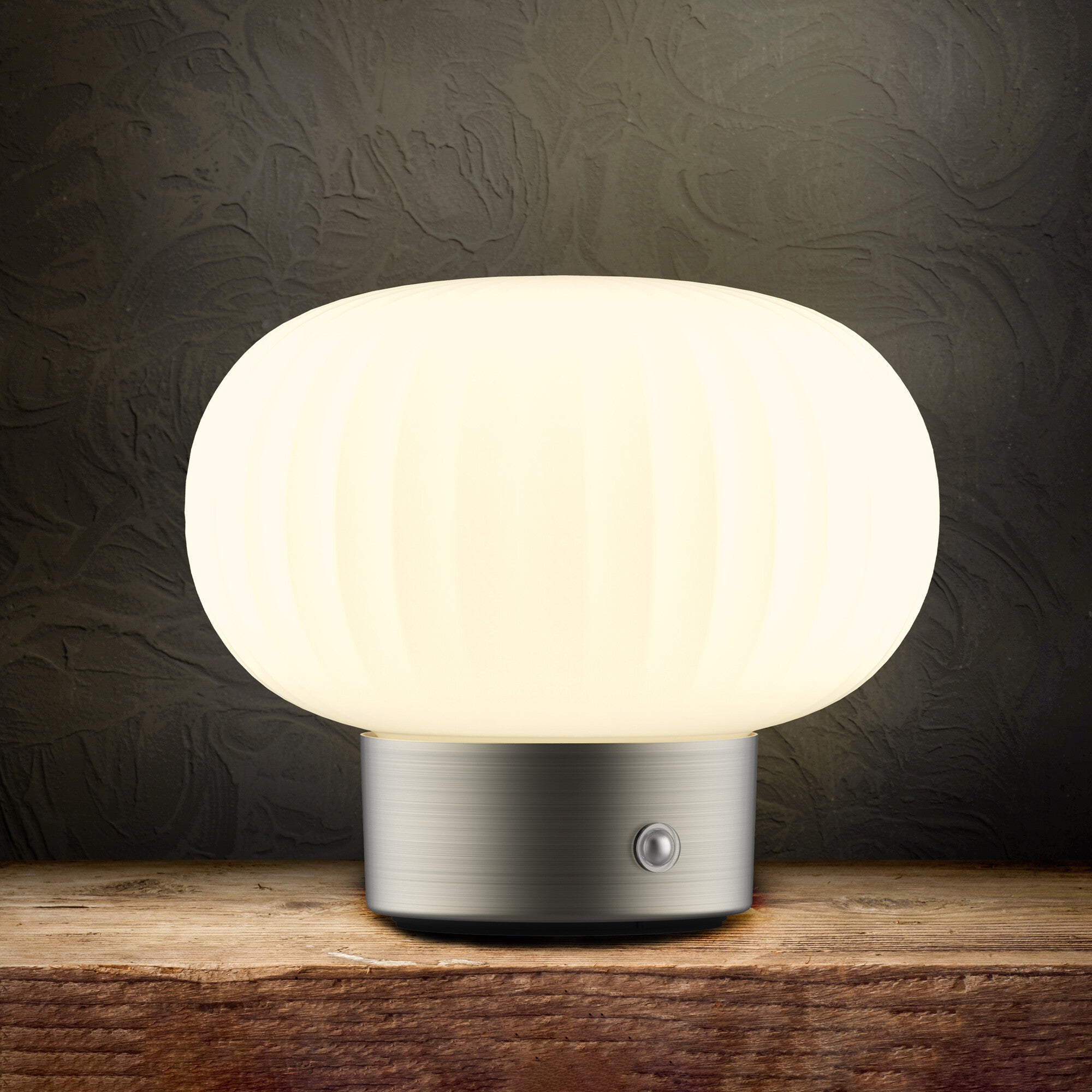 Lampka stołowa LED Latte, srebrna 3