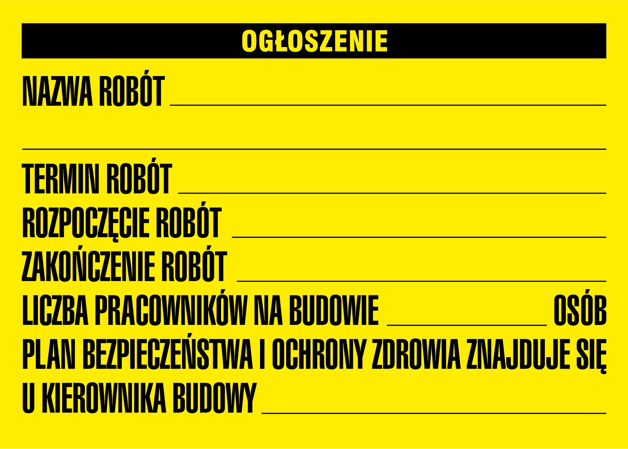 TABLICA INFORMACYJNA