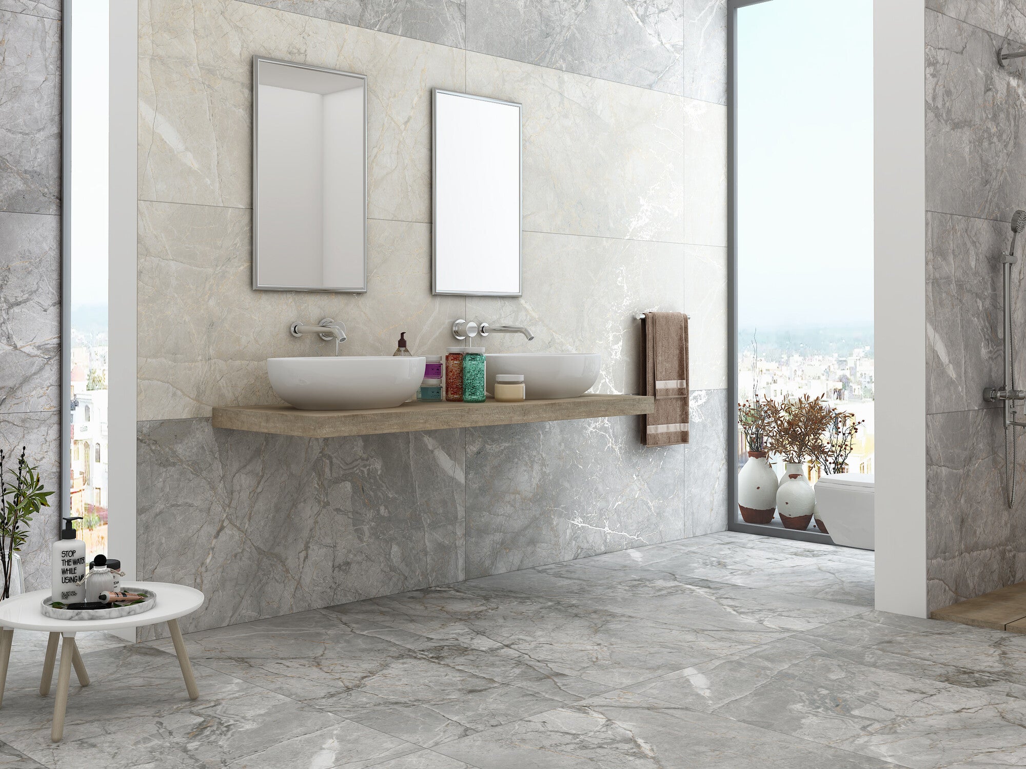 Gres szkliwiony Lolite white carving 60x120 cm 1.44 m2 4