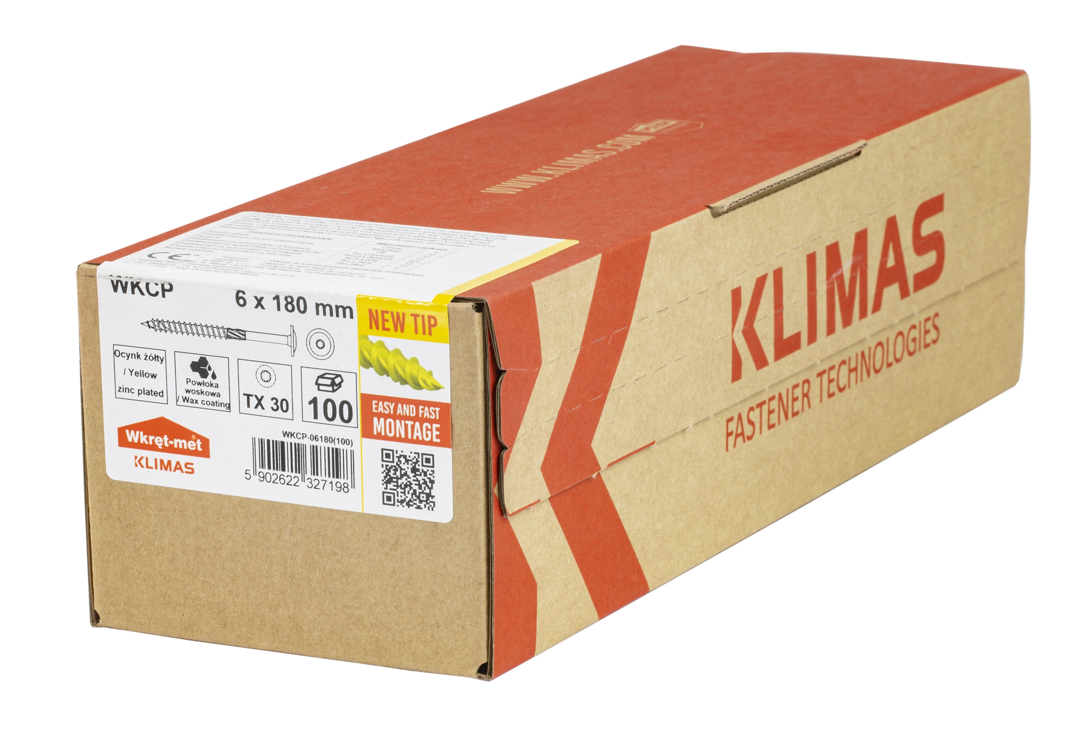 Wkręt do łączników ciesielskich z łbem talerzykowym 6x180 mm (5 kg.) 1