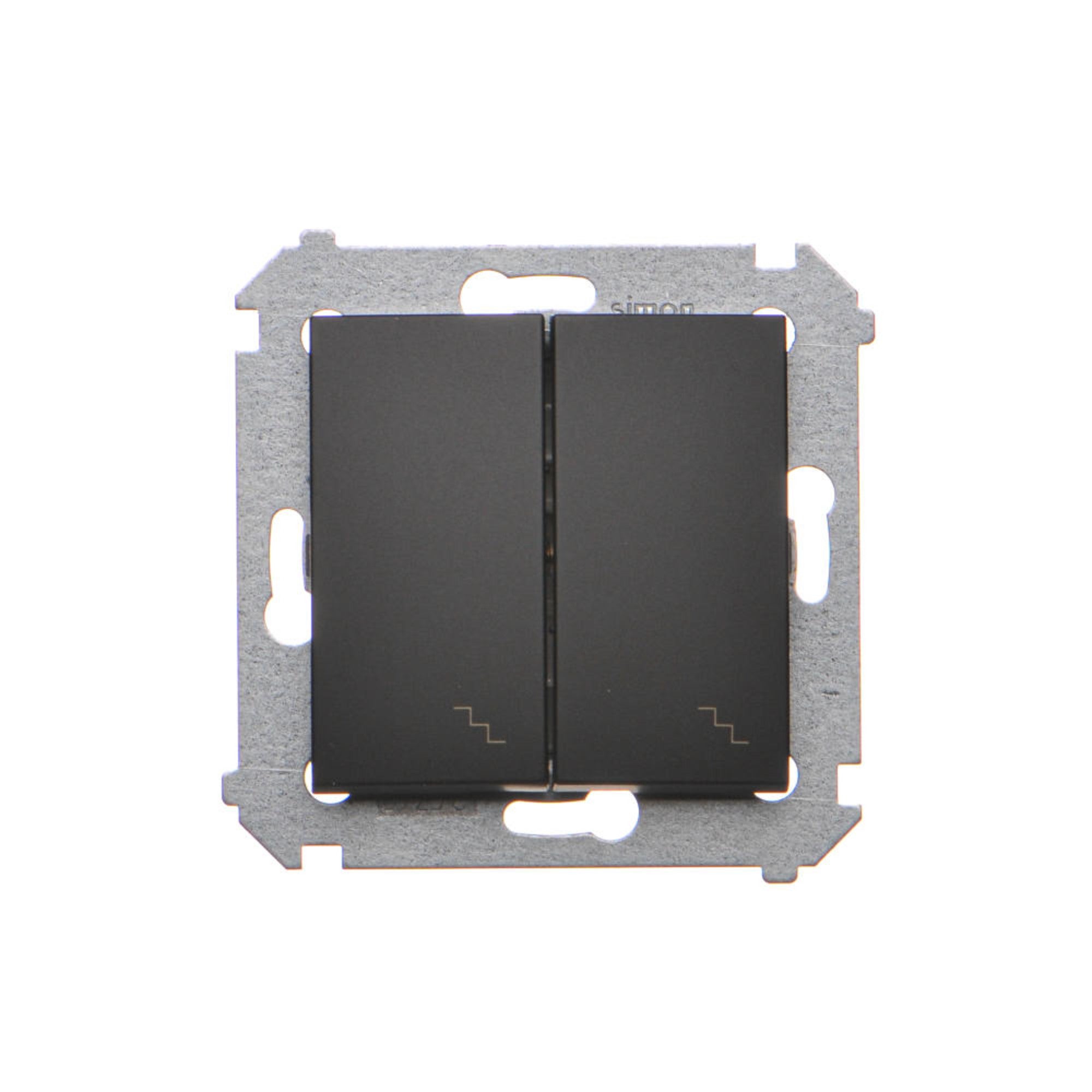 Simon 54 czarny łącznik schodowy podwójny