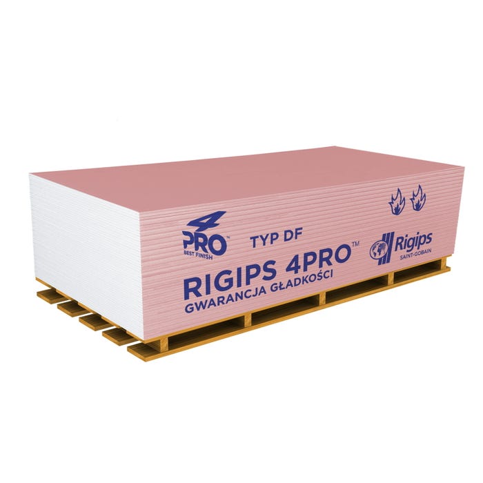 Płyta gipsowo-kartonowa ogniotrwała Rigips 4 PRO Fire  DF 1200x2000x12,5 mm GKF typ F