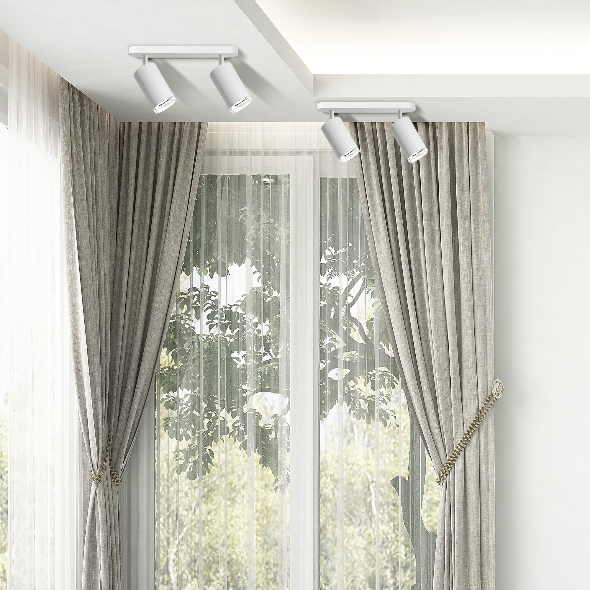 Listwa ścienno-sufitowa Turyn 2xGU10 biała 2