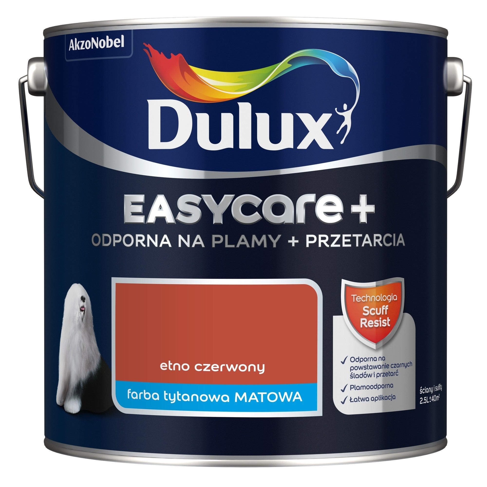 Farba Dulux EasyCare + etno czerwony 2,5l 0