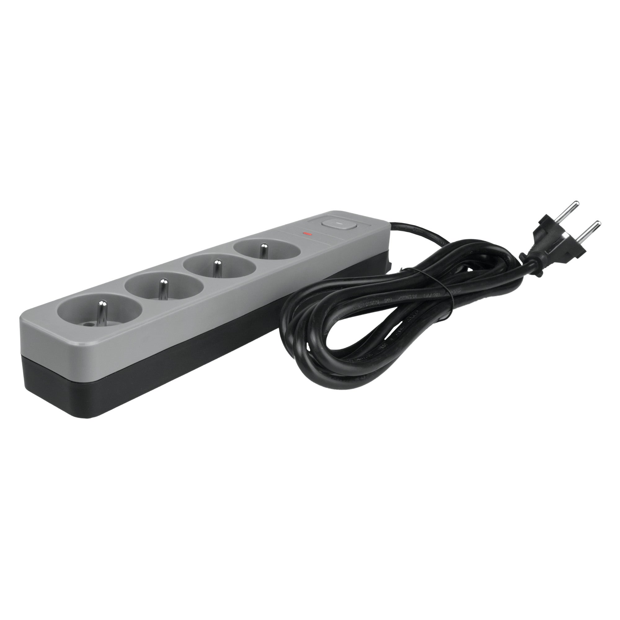 Listwa przeciwprzepięciowa 3m 4 gniazda z uziemieniem, szara 2