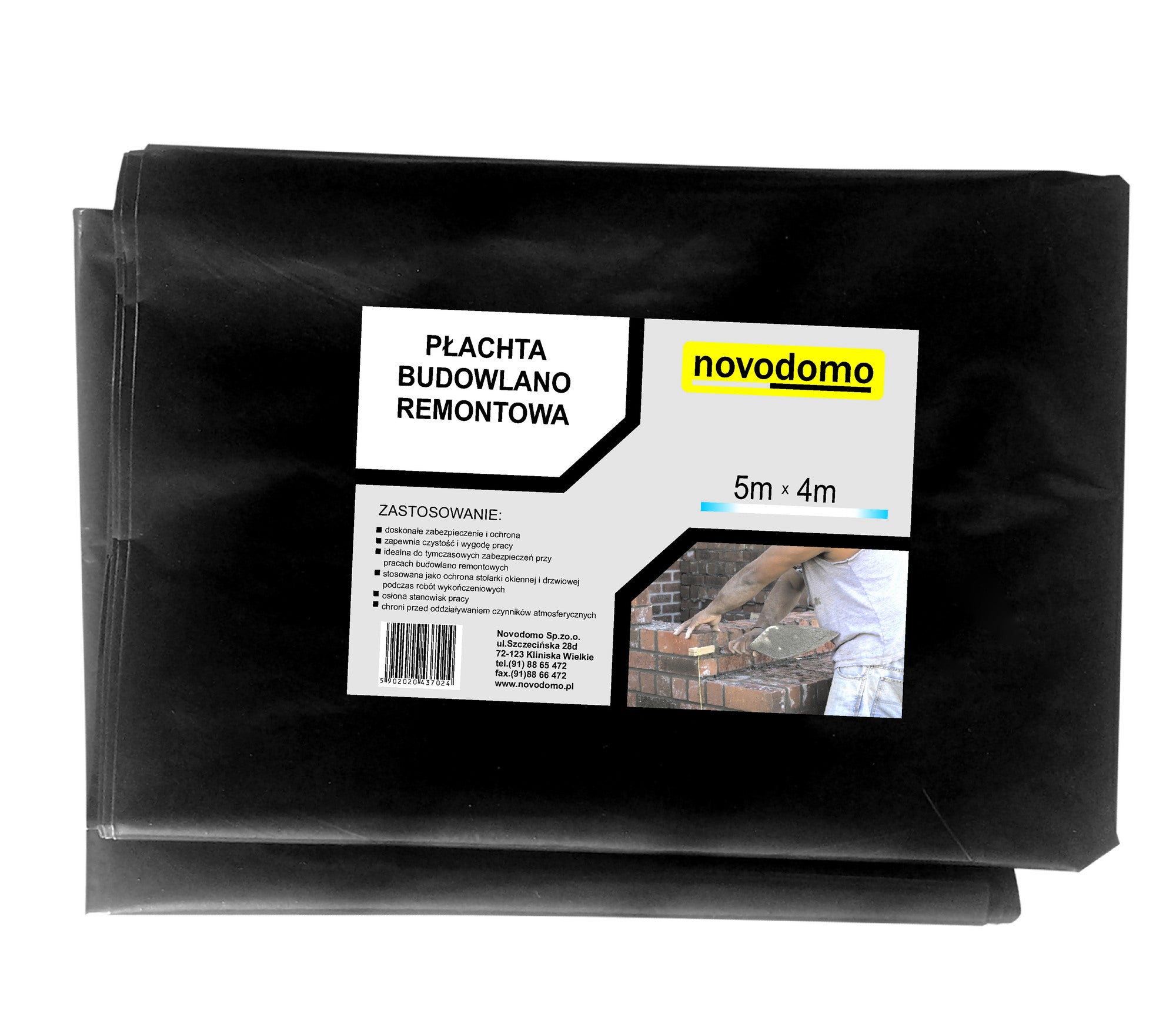 Folia ochronna remontowo-budowlana 4x5 m 0