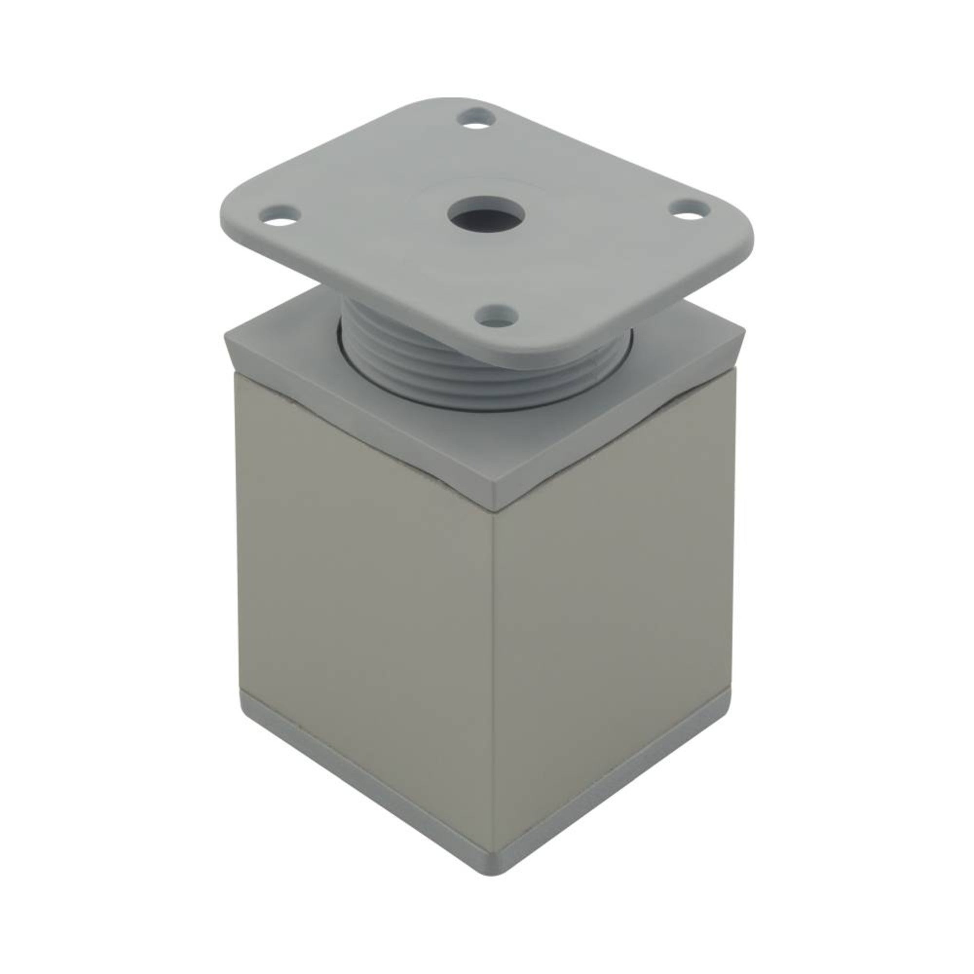 Noga meblowa kwadratowa 60 mm aluminium 