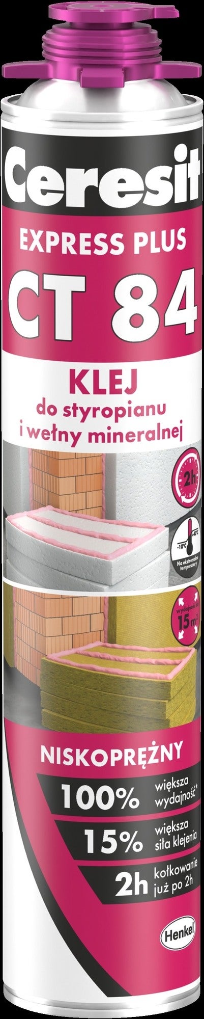 Klej poliuretanowy do styropianu Ceresit CT84 850 ml, pistoletowy