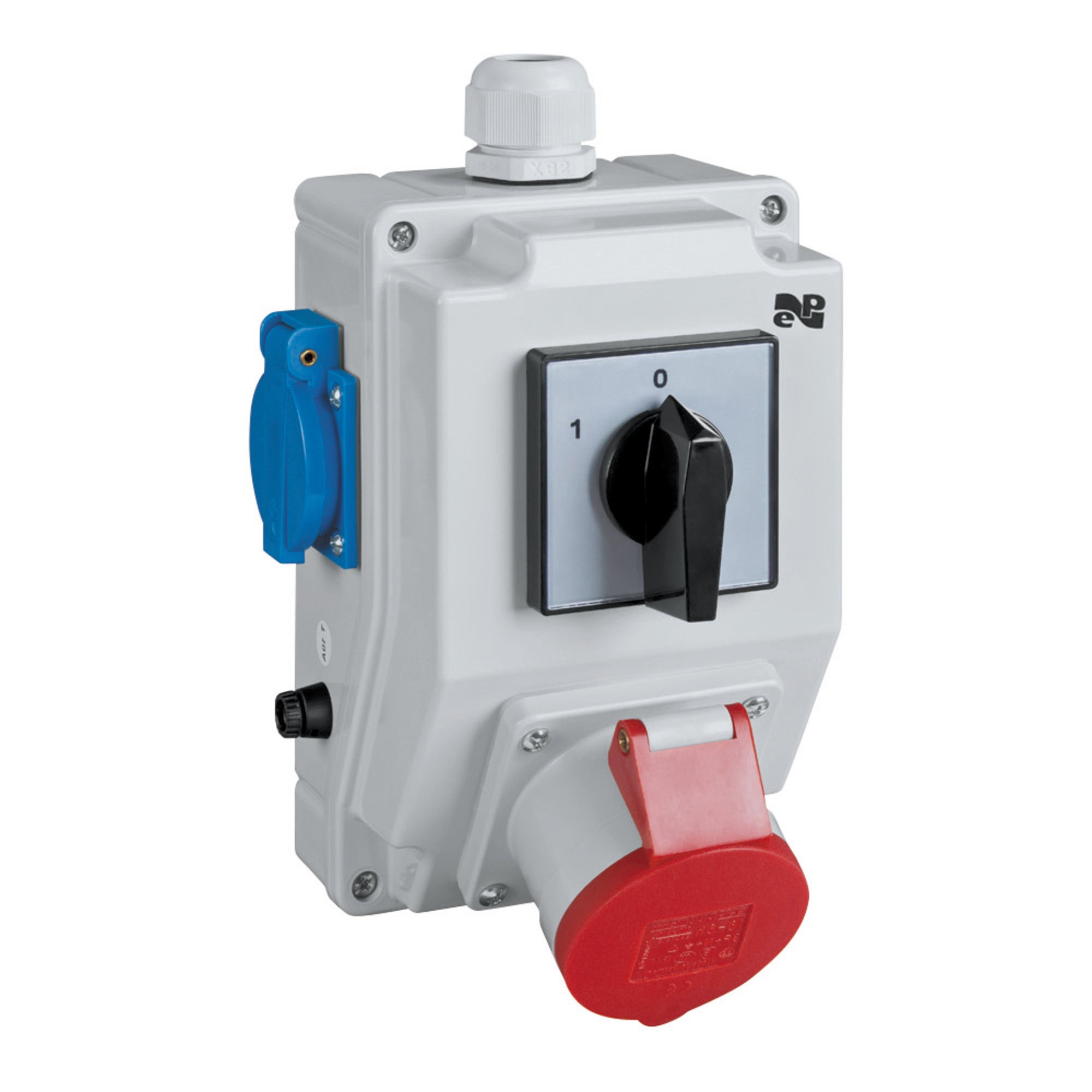 Rozdzielnica z wyłącznikiem 0-1 16A 3P+N+Z 400V, 2P+Z 230V