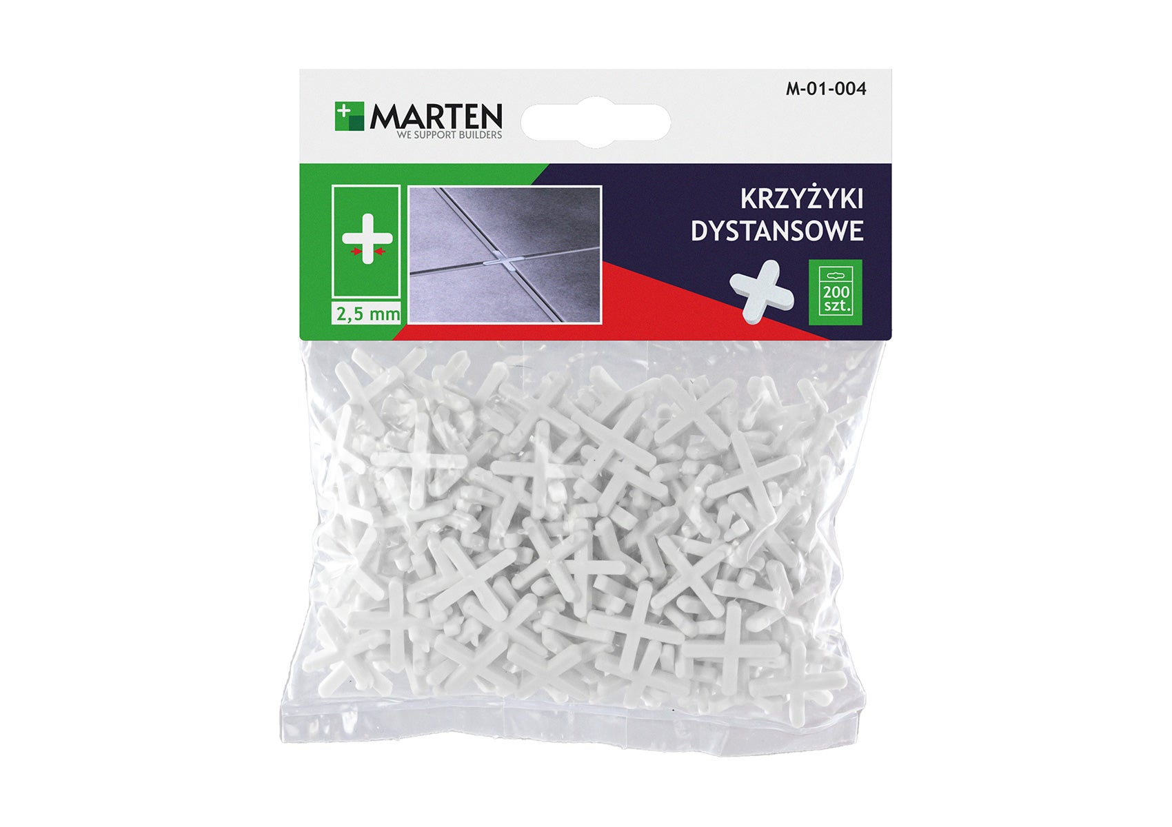 Krzyżyki do glazury 2.5 mm opak. 200 szt. 1