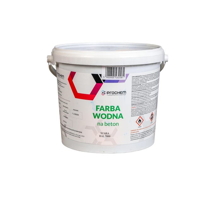 Farba wodna na beton szara 5l