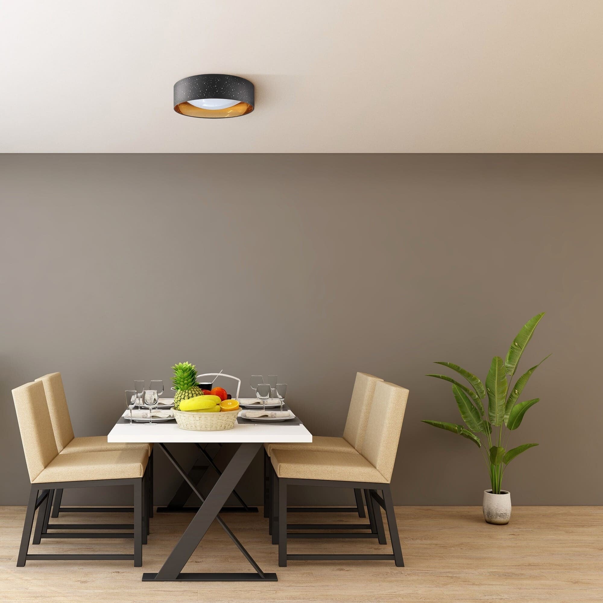 Plafon LED Tuluza 18W 1850 lm, czarno-złoty 6