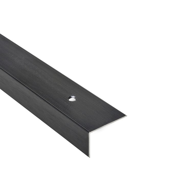 Kątownik schodowy aluminiowy czarny szczotkowany 40x25x1.5mm 2m