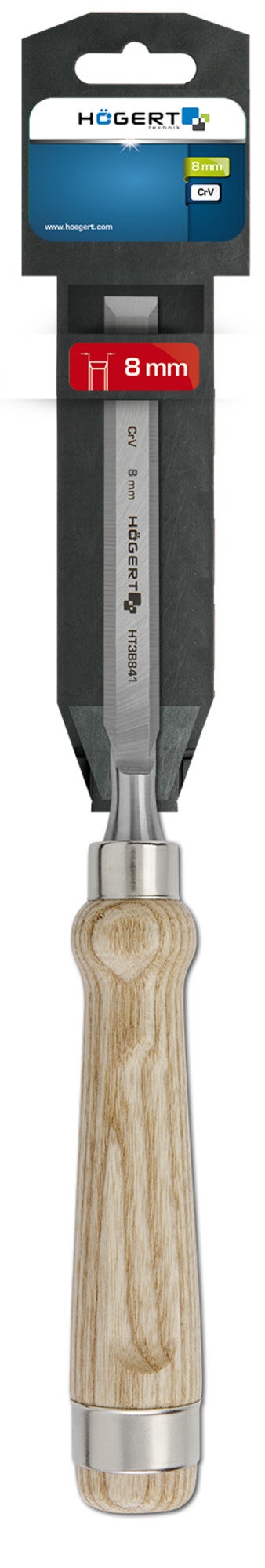 Płaskie dłuto do drewna HöGERT  8 mm