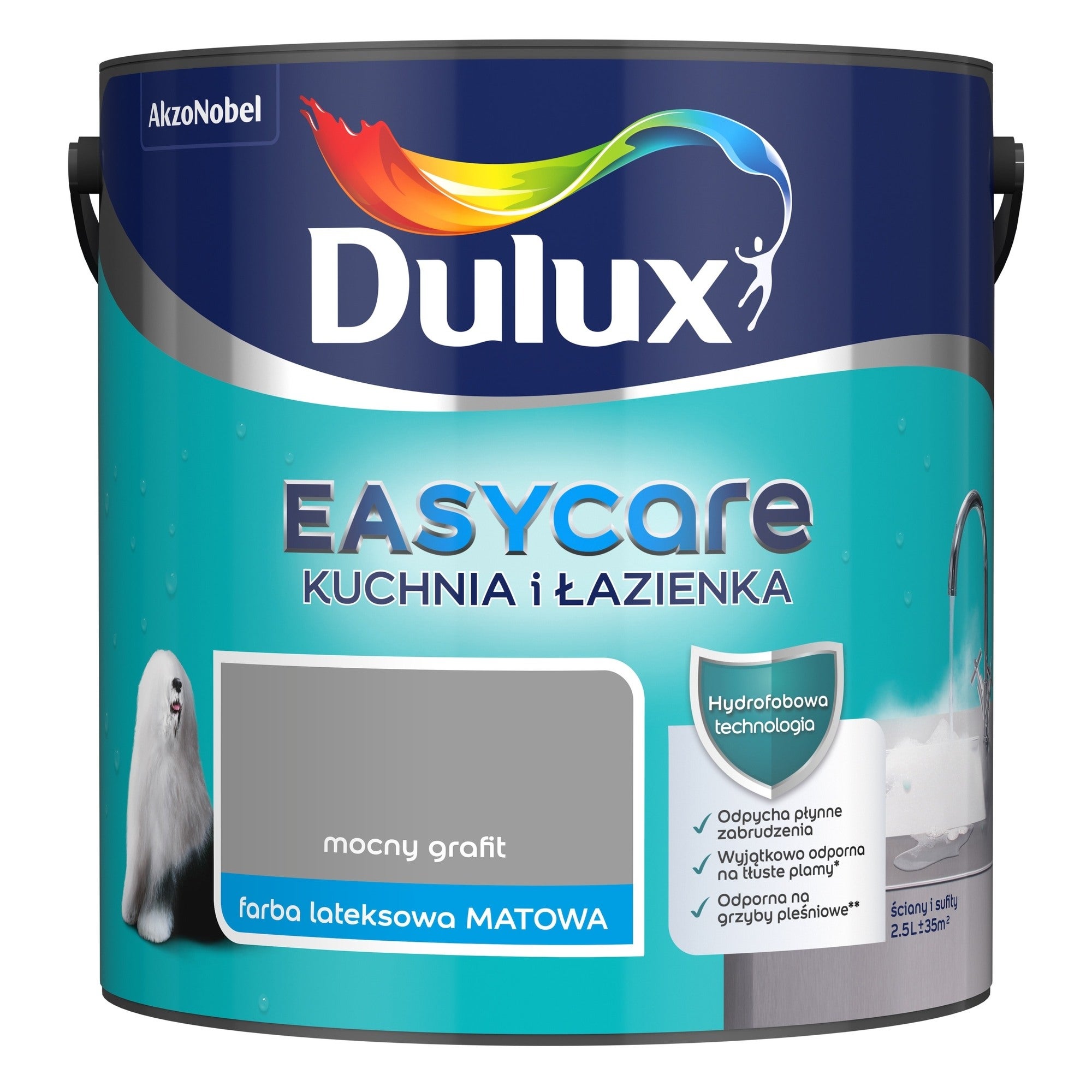 Farba Dulux EasyCare Kuchnia & Łazienka mocny grafit 2,5l 1