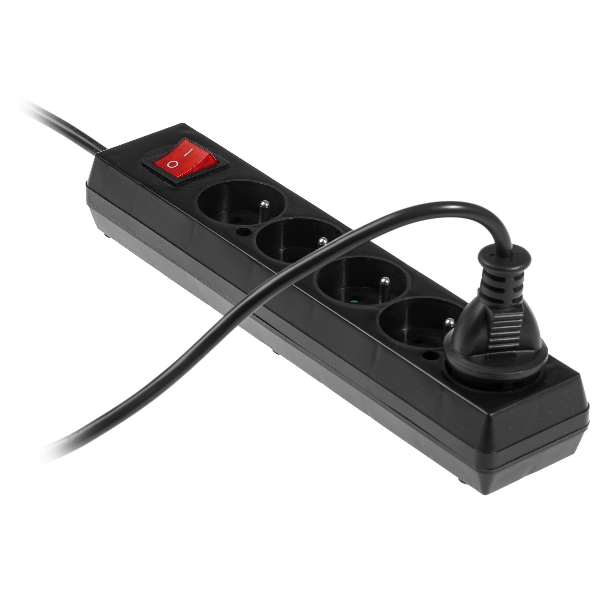 Przedłużacz 5m 5 gniazd z uziemieniem z wyłącznikiem czarny 3