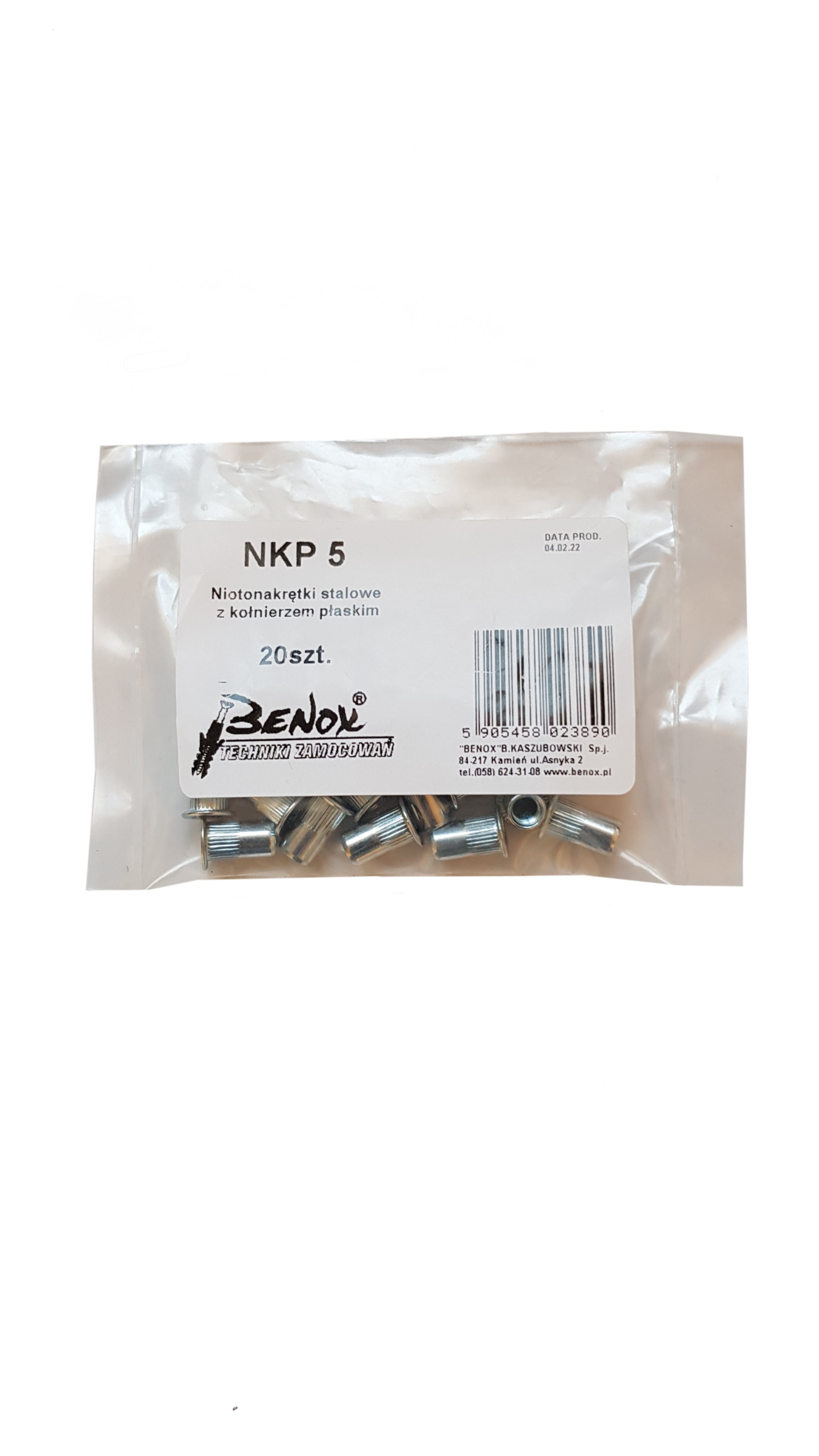 Nitonakrętki kołnierz płaski M5 (20 szt.) 1