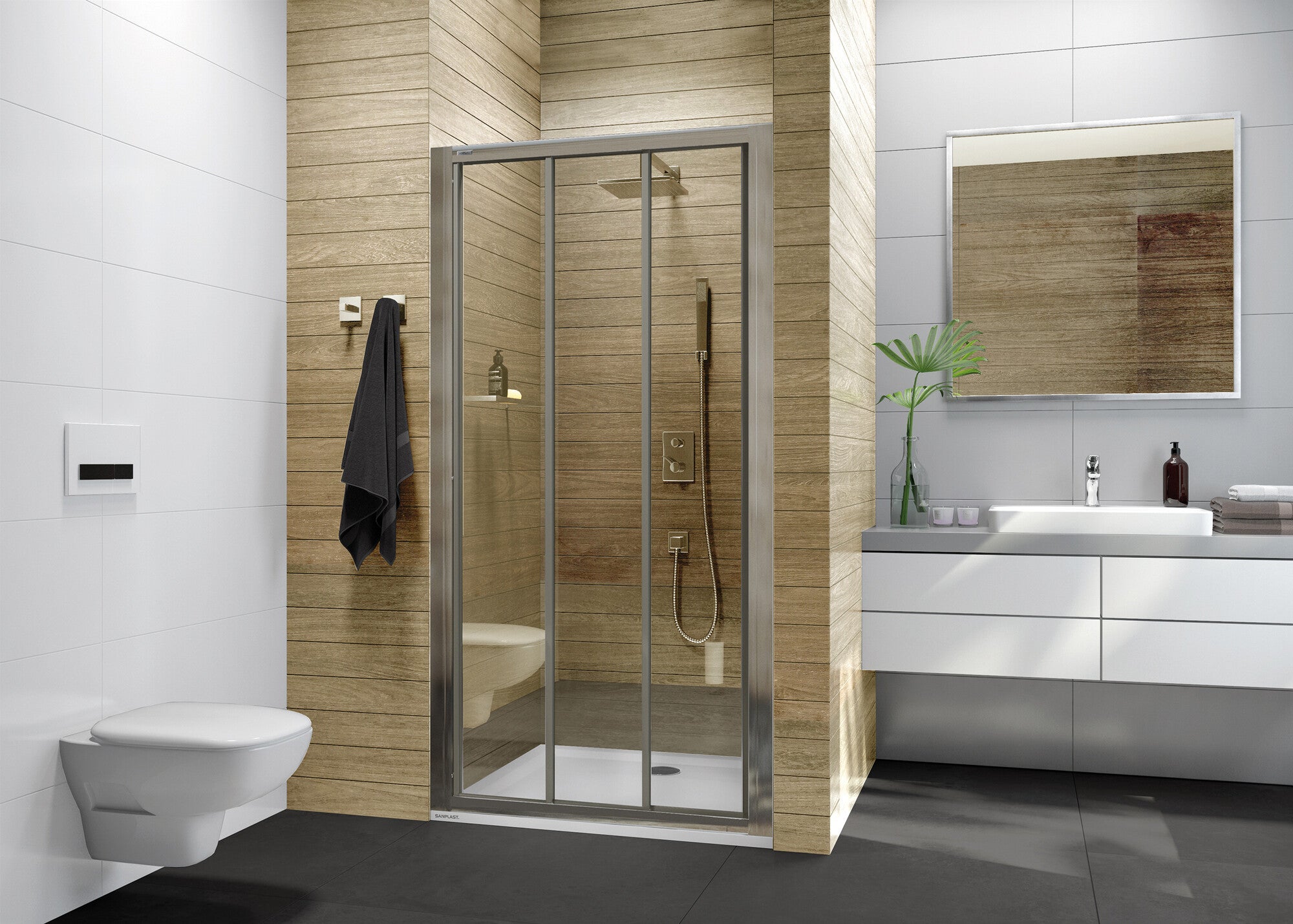 Drzwi przesuwne Sanplast Basic 80 cm 1