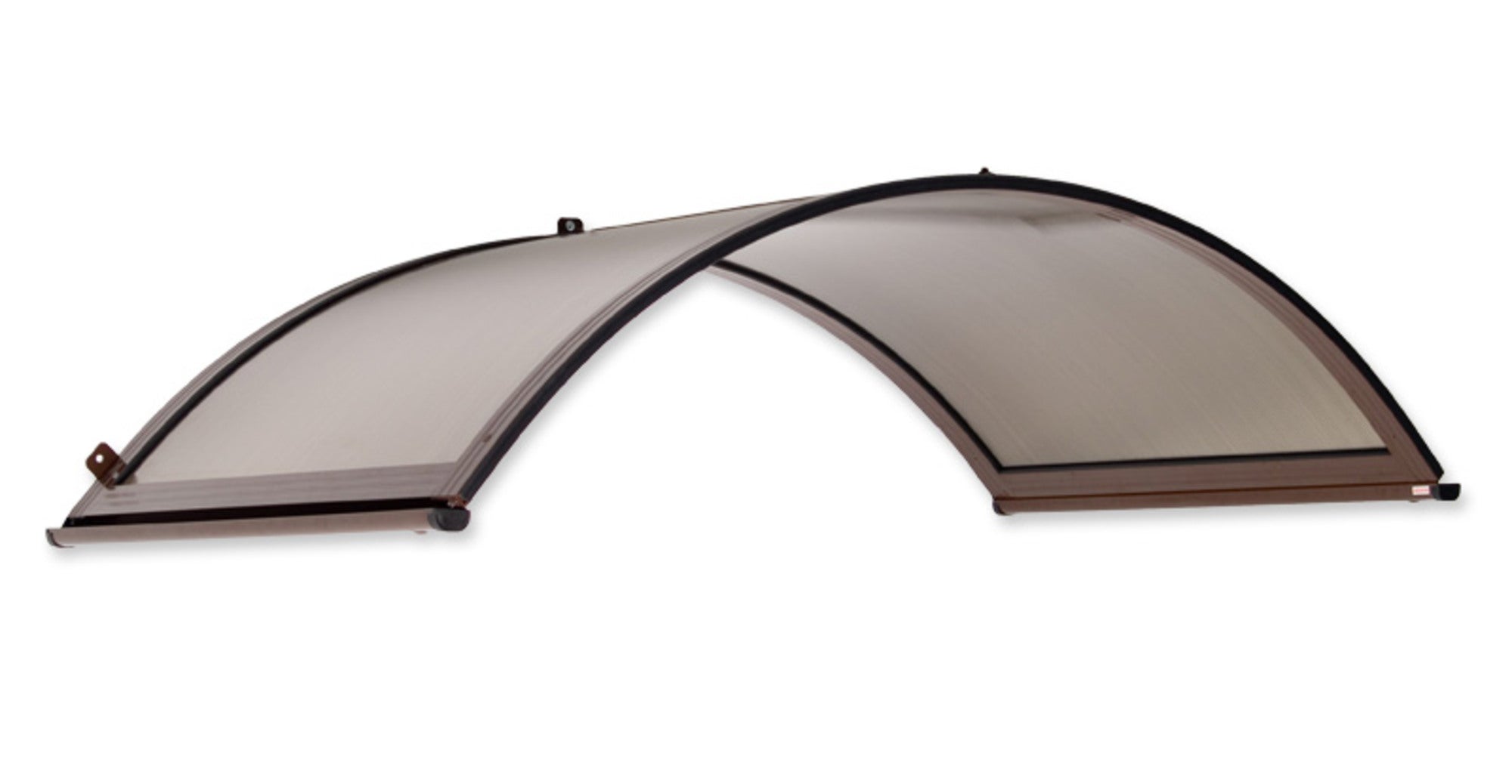 Daszek nad drzwi łuk 158x75x38 cm, dymny brąz 0