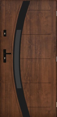 Drzwi zewnętrzne Strasburg Black orzech 90 prawe
