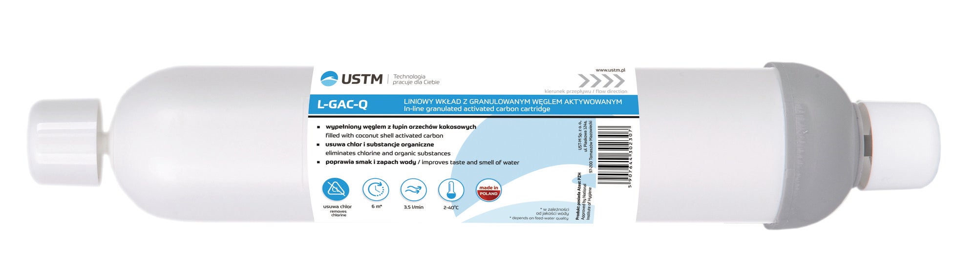 Liniowy wkład węglowy do odwróconej osmozy