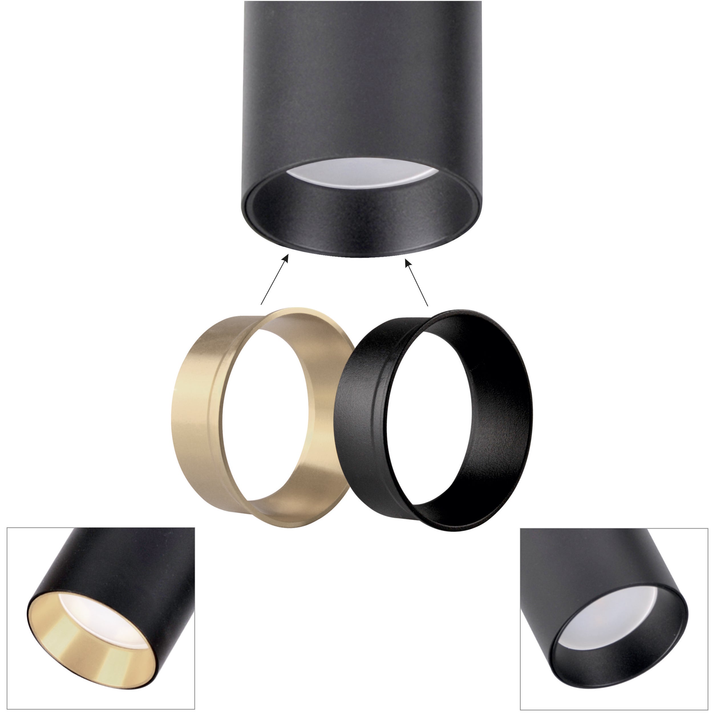 1-fazowa oprawa na szynoprzewód Maribel 1xGU10, czarna/złota 3