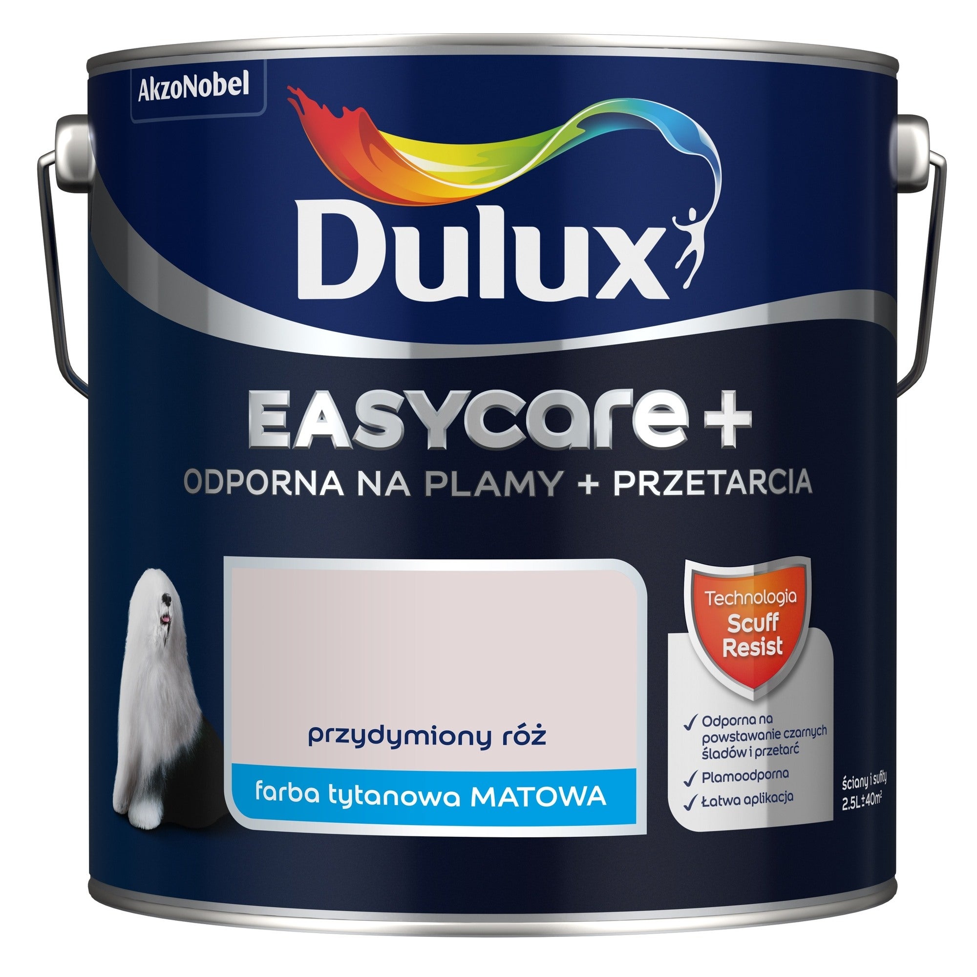 Farba Dulux EasyCare + przydymiony róż 2,5l 0