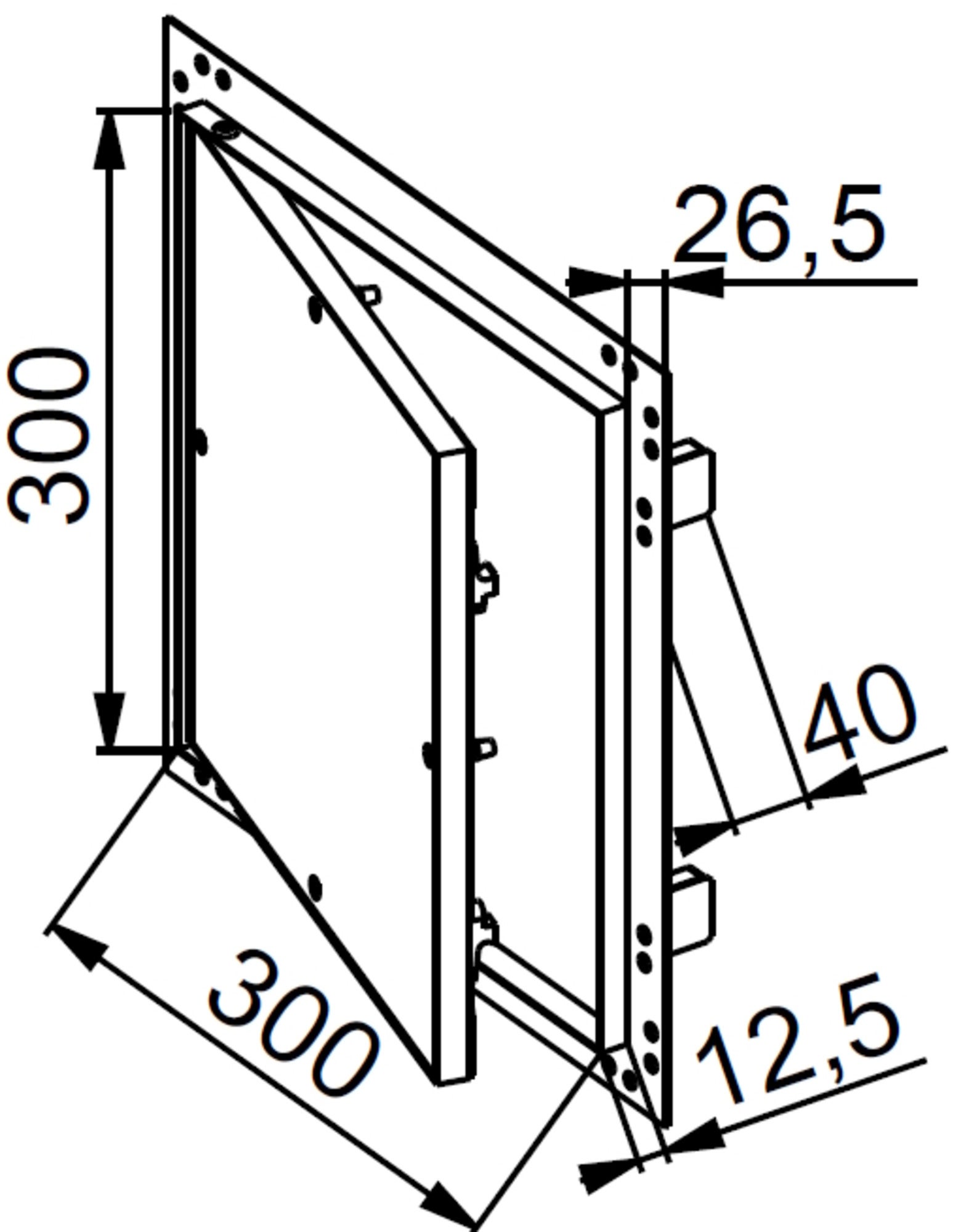 Klapa rewizyjna 30x30x1.25 1