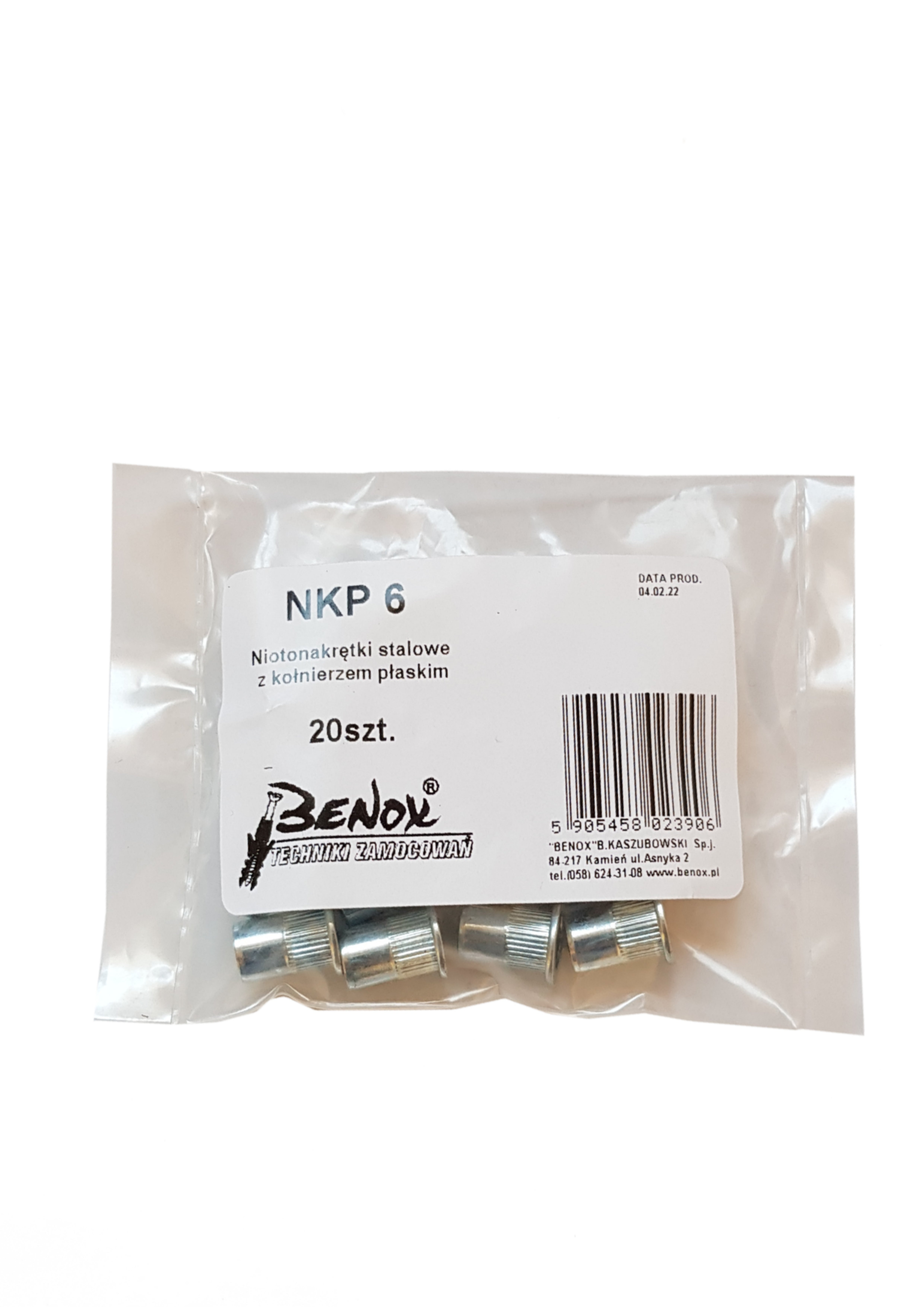 Nitonakrętki kołnierz płaski M6 (20 szt.) 1