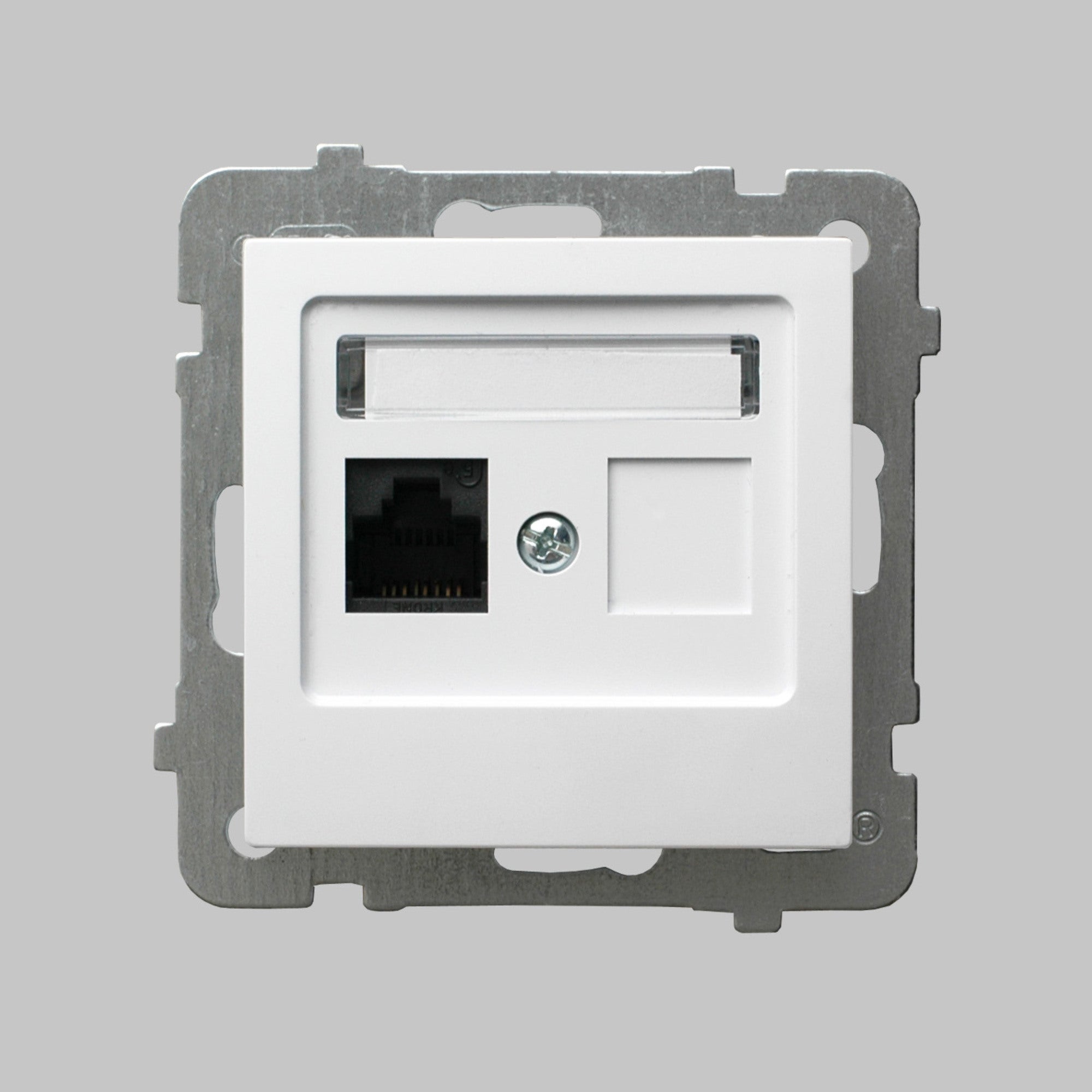 Ospel As biały gniazdo komputerowe RJ45 kat 5e 1