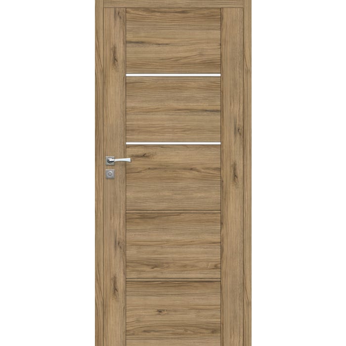 Skrzydło łazienkowe Mobi 30  bezprzylgowe 80 cm, prawe, orzech włoski