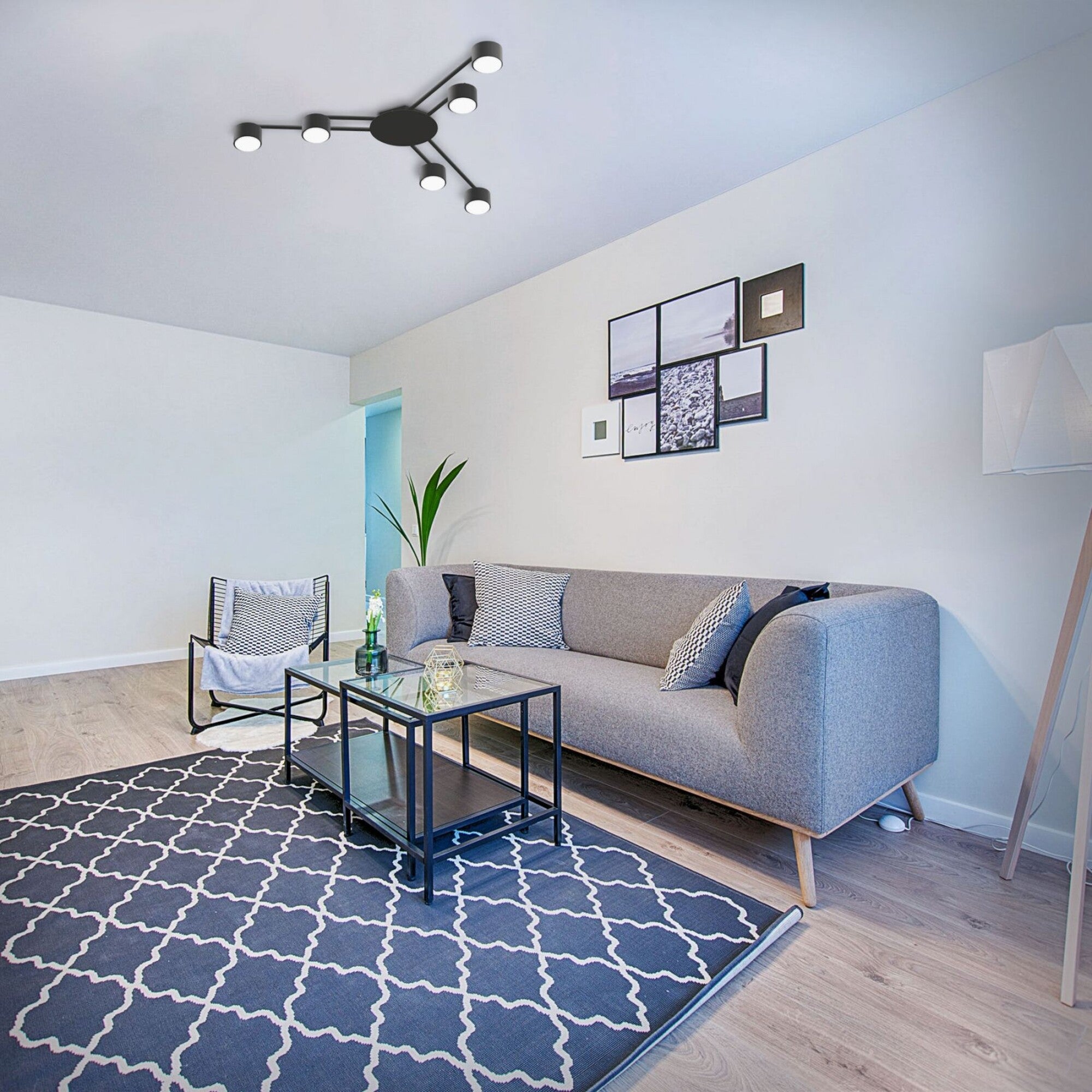 Oprawa sufitowa SPF21B-B 6x30W IP20, czarna 2