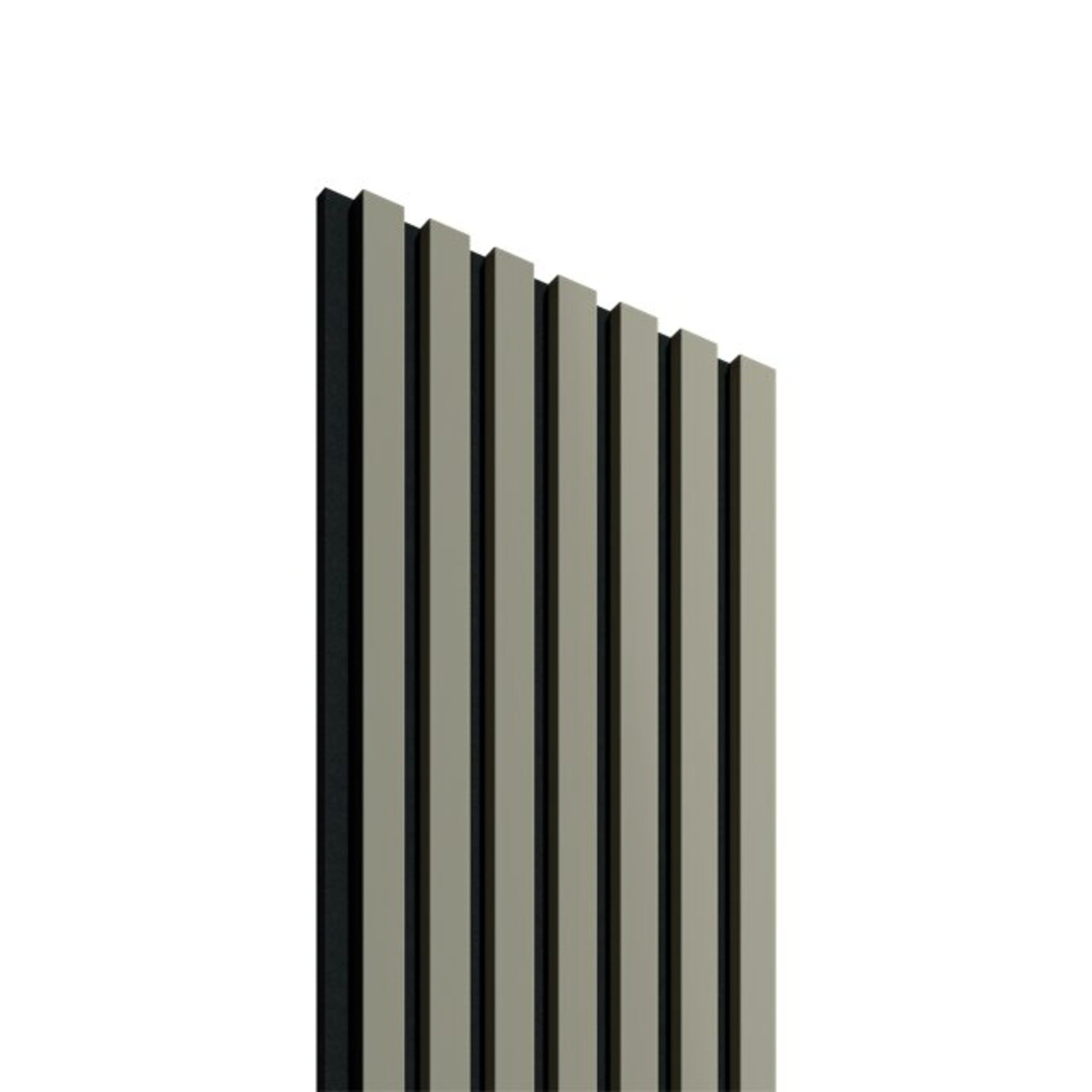 Panel lamelowy na filcowym podkładzie 2650x600 oliwka, czarne tło 2