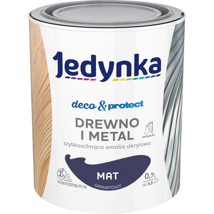 Farba Jedynka Deco&Protect matowa granatowy 0,7l