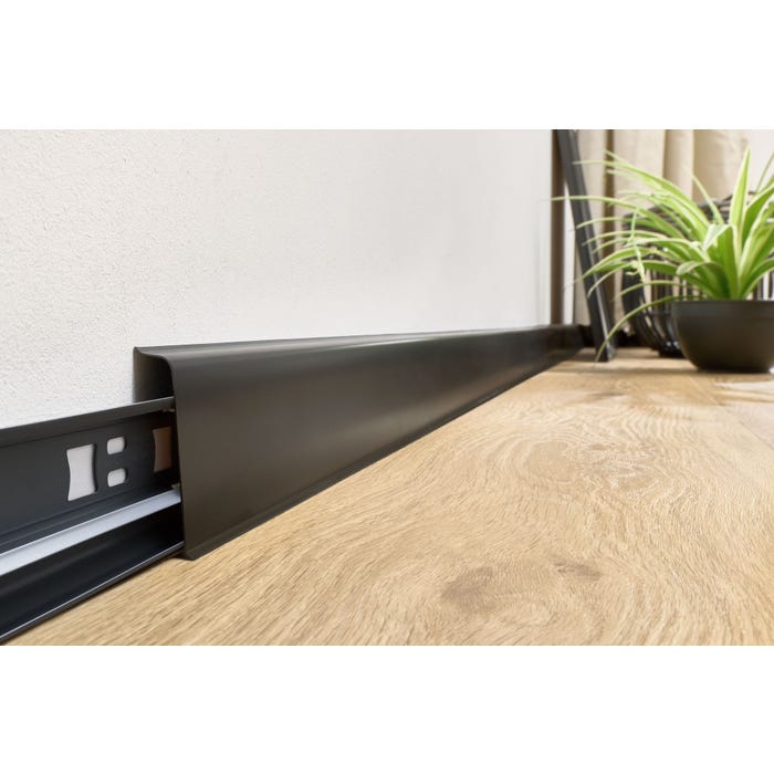 Listwa przypodłogowa indo 2500x70x26 mm czarny mat
