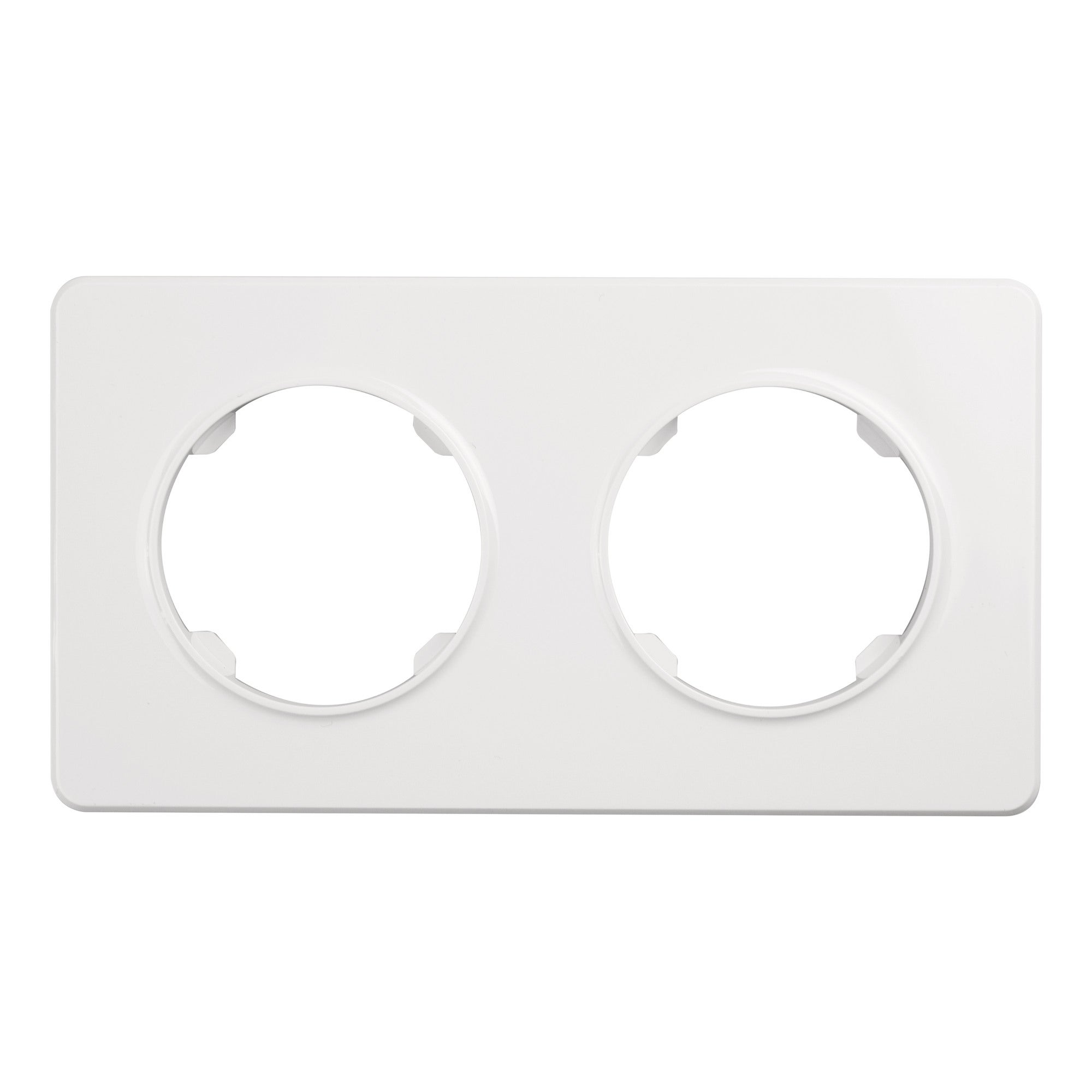 Oval biały ramka podójna