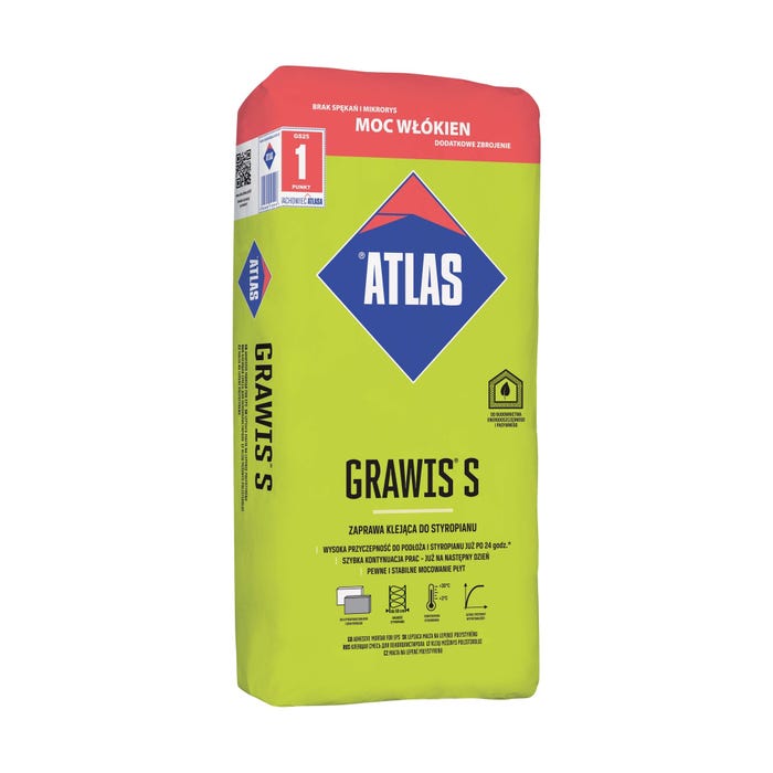 Zaprawa klejąca do styropianu Atlas Grawis S 25 kg