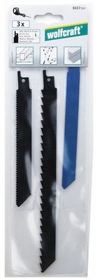 Brzeszczoty do drewna, metalu, tworzyw sztucznych, 3 szt. 1