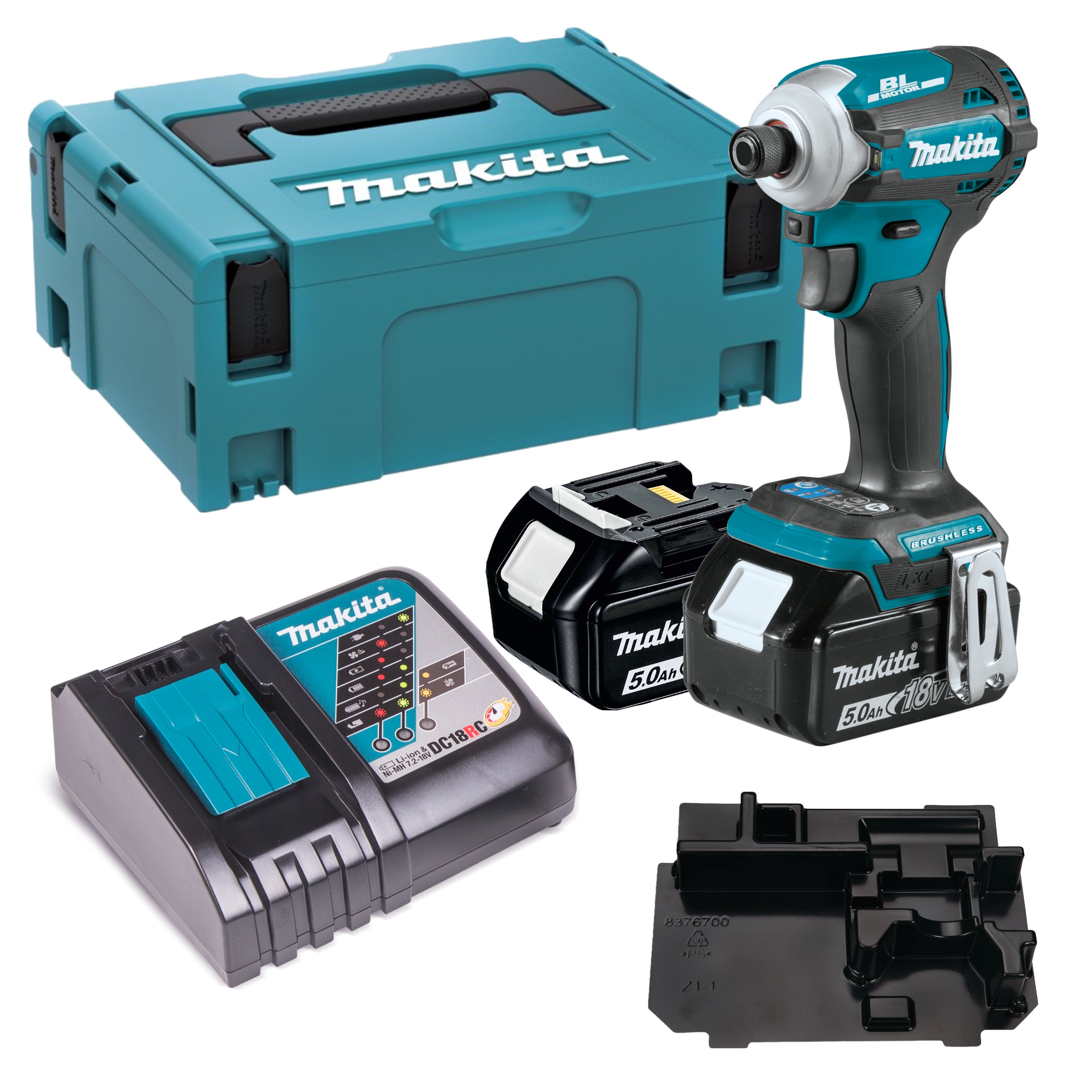 Zakrętarka udarowa 1/4" 18V 180 NM DTD171RTJ Makita / 2 x 5,0Ah 1