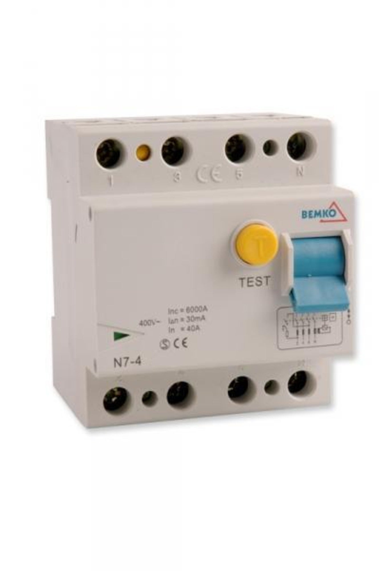 Wyłącznik różnicowoprądowy 4P 25A 30mA AC A05-N7-4-25-0 Bemko 0