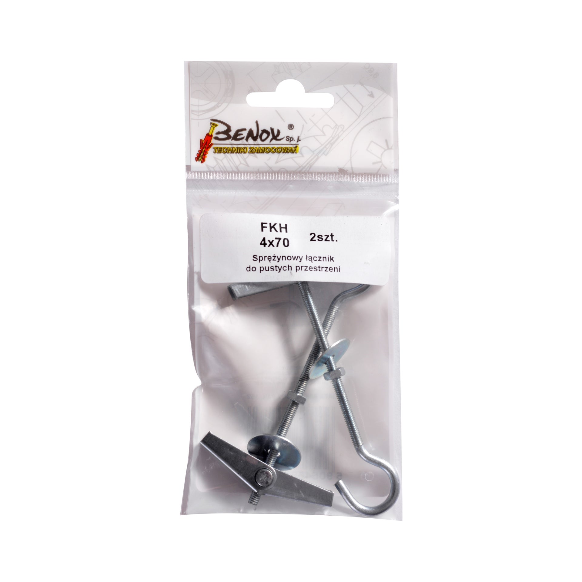 Kołek sprężny z hakiem do sufitów 4.0x70 mm 1