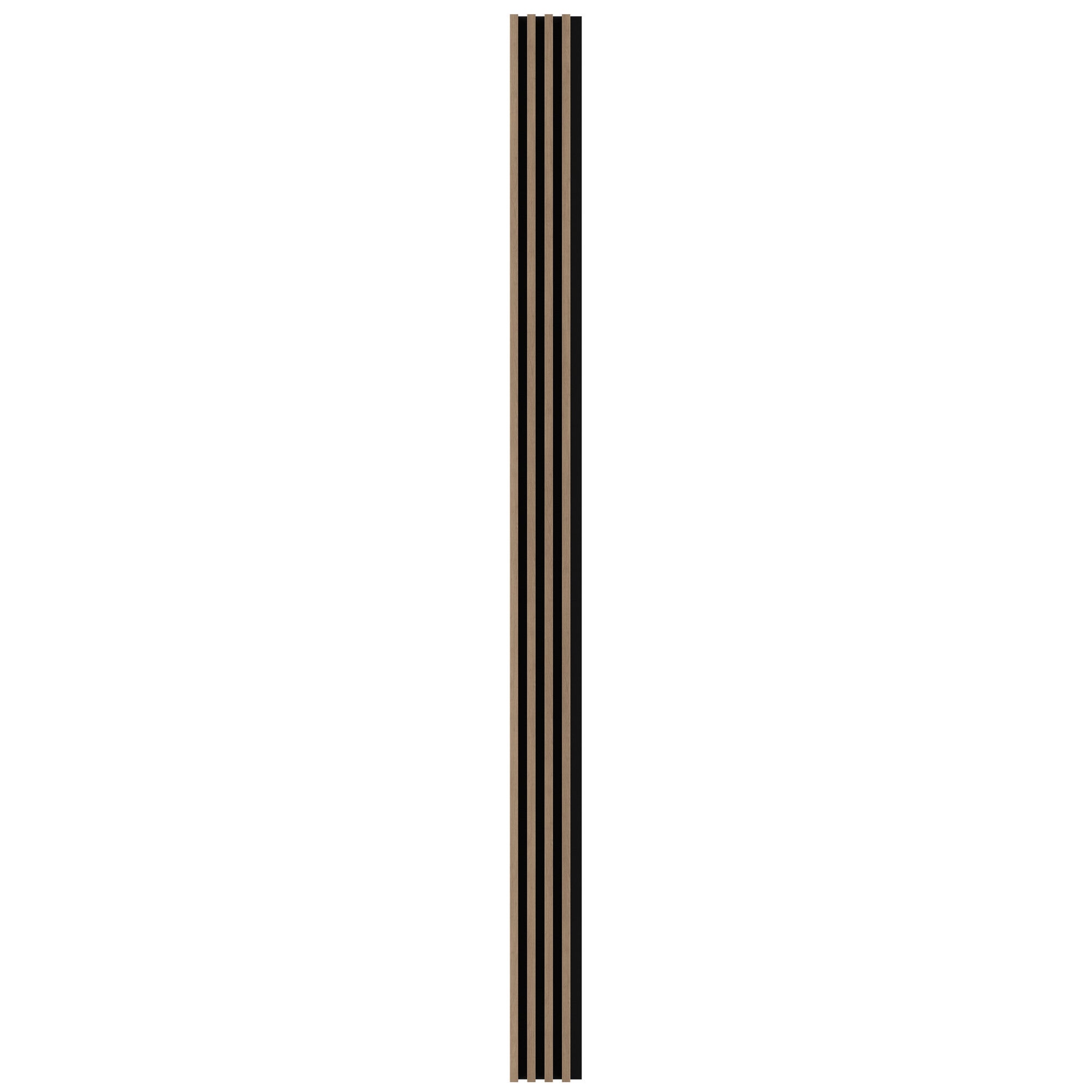 Panel lamelowy na podkładzie HDF WOODLINE 2700×177 dąb saragossa, tło czarne